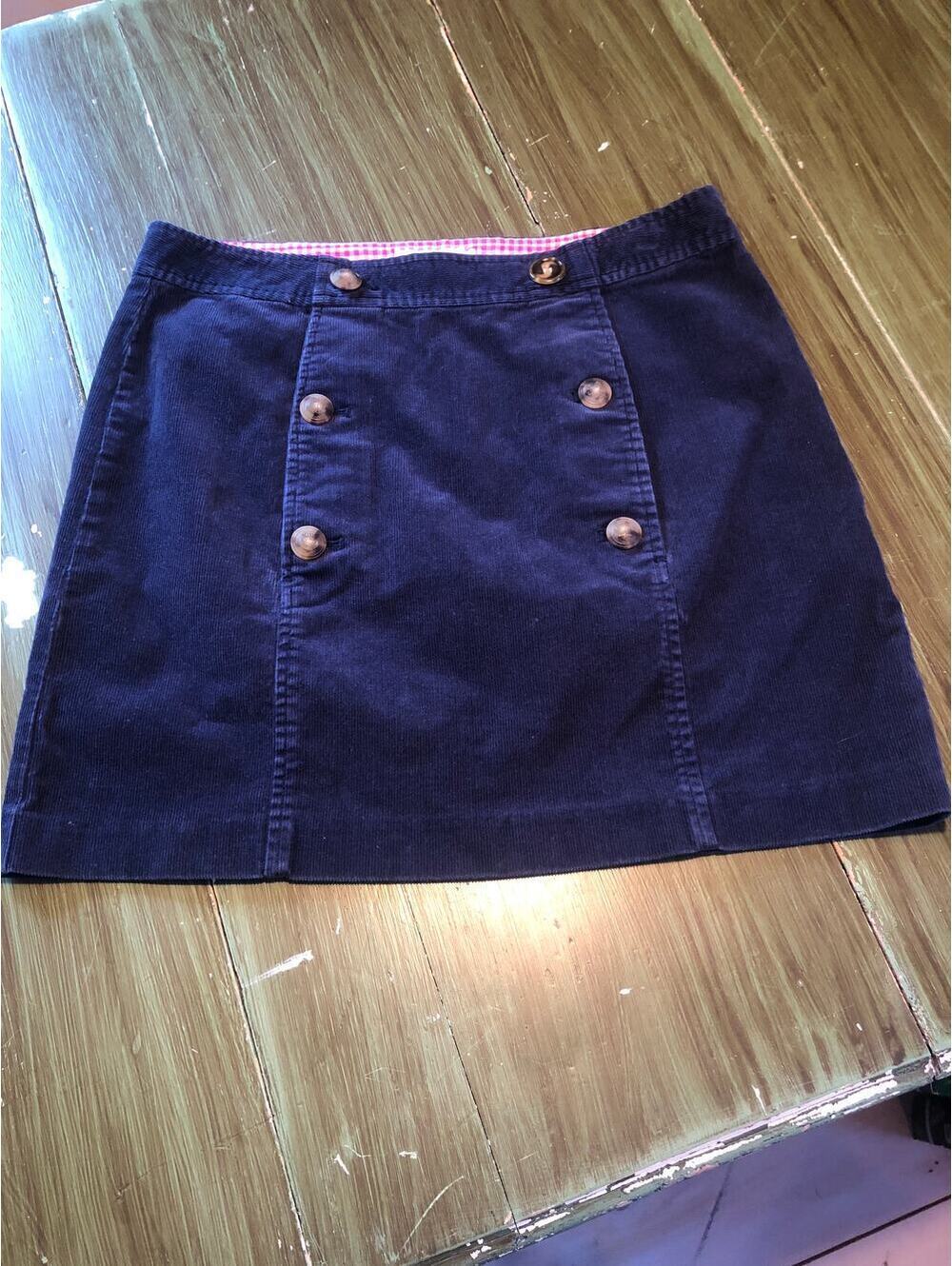 Vineyard Vines EUC Women's Navy Blue Corduroy Sailor Skirt - Size 6